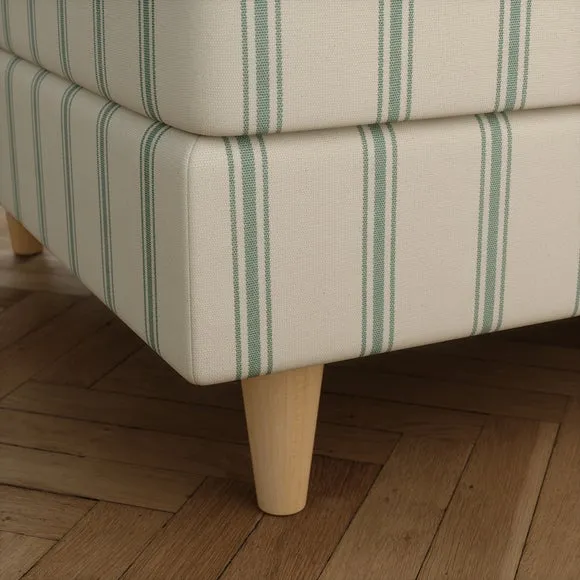 Zoe Folkstone Stripe Square Storage Footstool 5