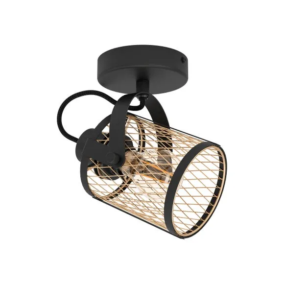 EGLO Dellow Industrial Adjustable Wall Ceiling Spotlight 3