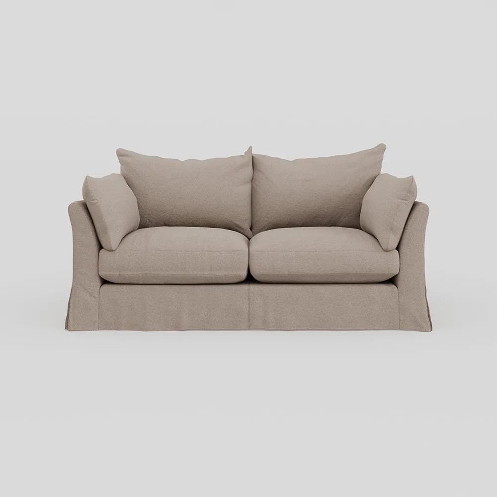 Heal's Tailor Loose Cover 3 Str Sofa Capelo Linen Bamboo Natural Beech Feet 1