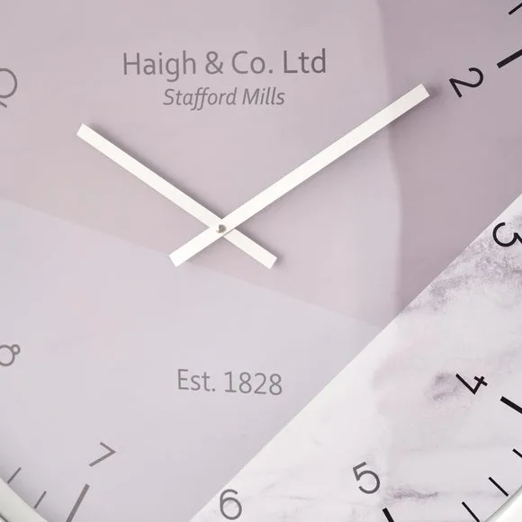 Geometric Marble Print Wall Clock 3