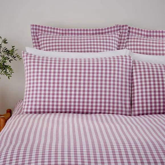 Portloe Woven Gingham 100% Cotton Duvet Cover & Pillowcase Set 2