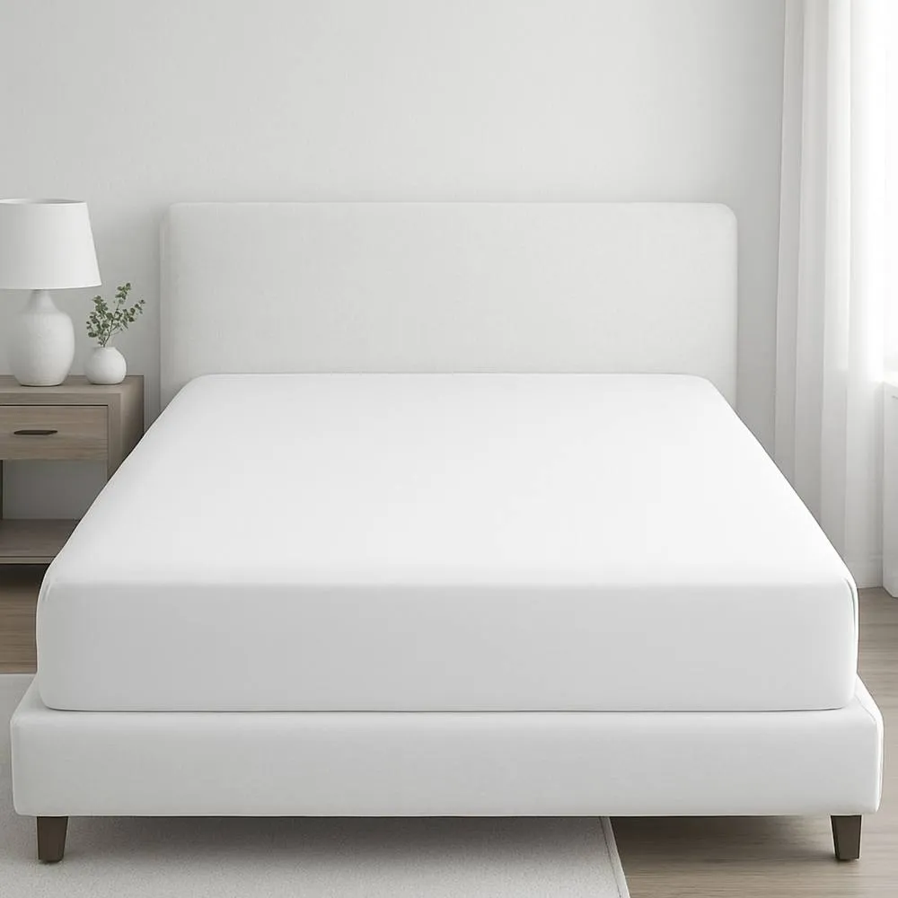 Grace 100% Egyptian Cotton 35cm Extra Deep Pocket Fitted Sheets in White