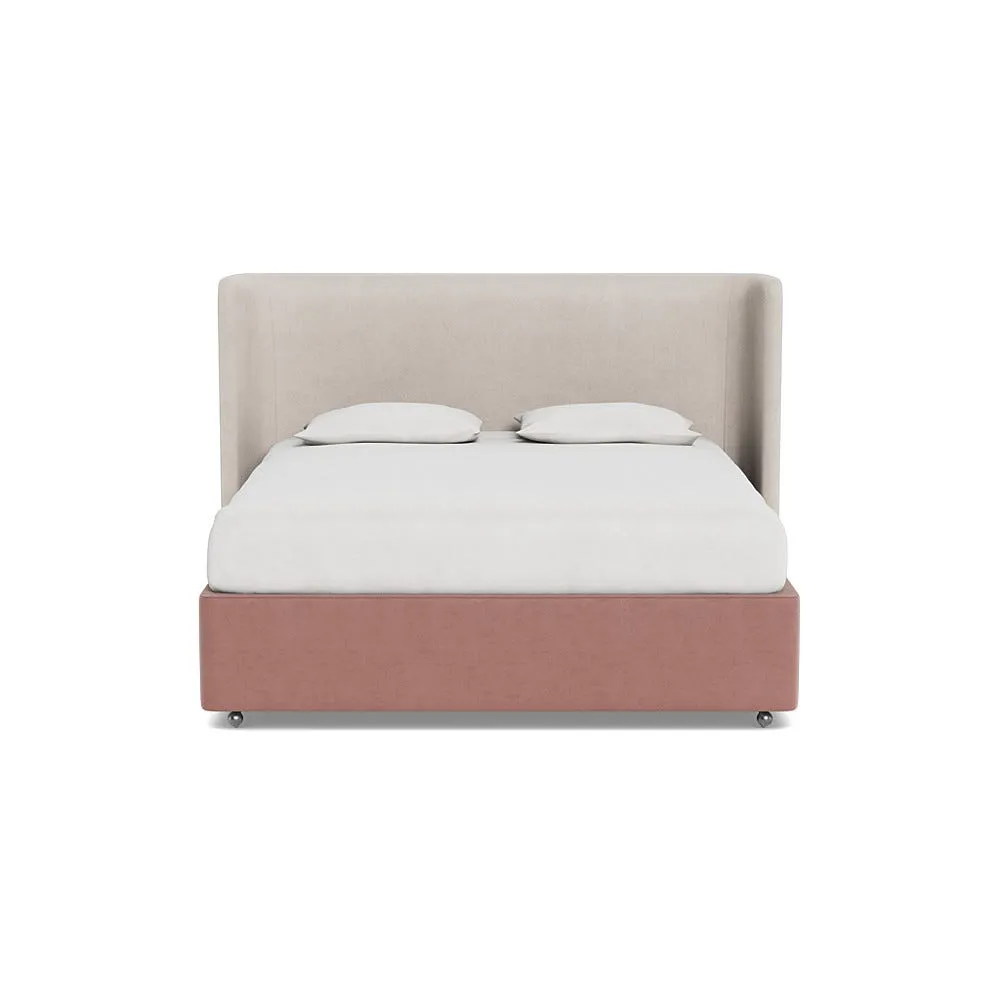Heal's Deep Divan Super King None Smart Luxe Velvet Dusky Pink 1