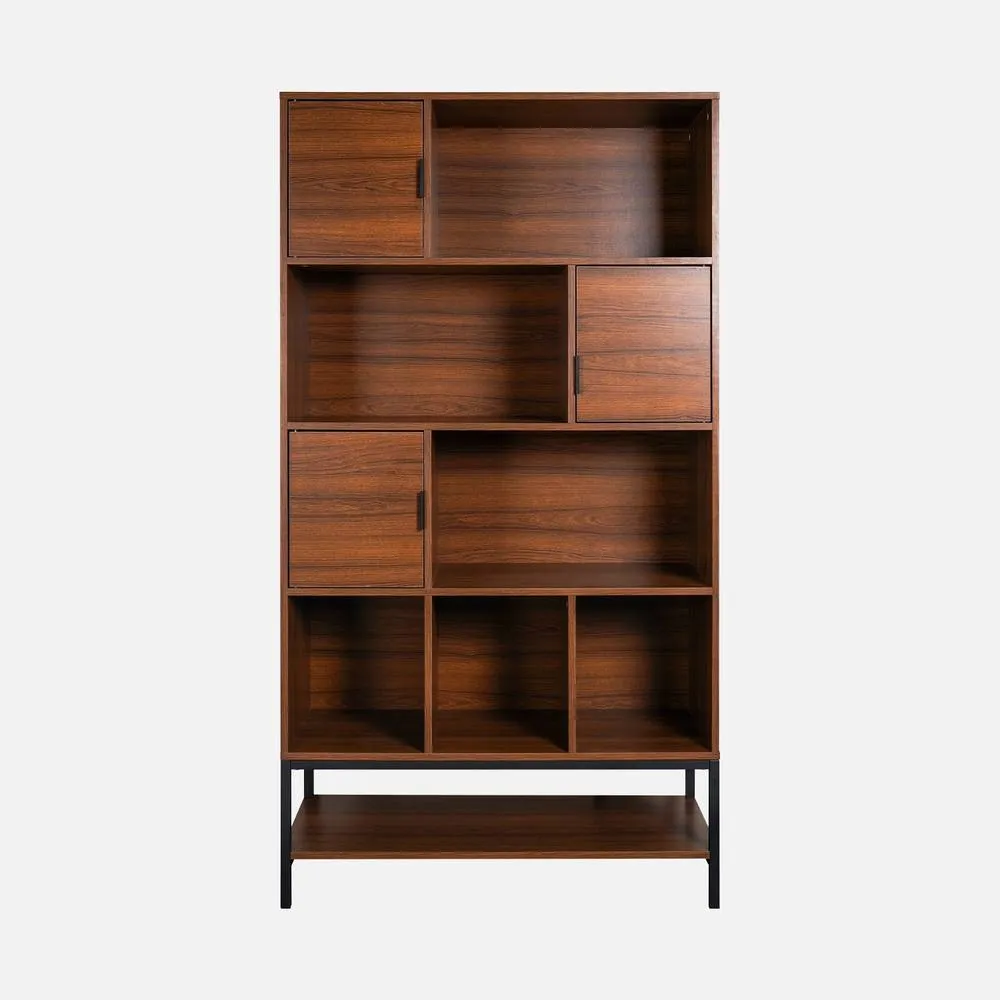 sweeek 9-compartment Bookcase in Dark Brown 2