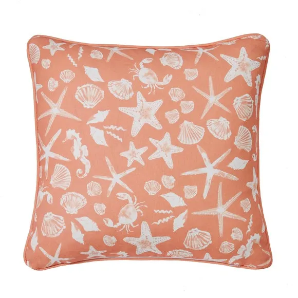 Lobster Outdoor Cotton Square Filled Cushion 3