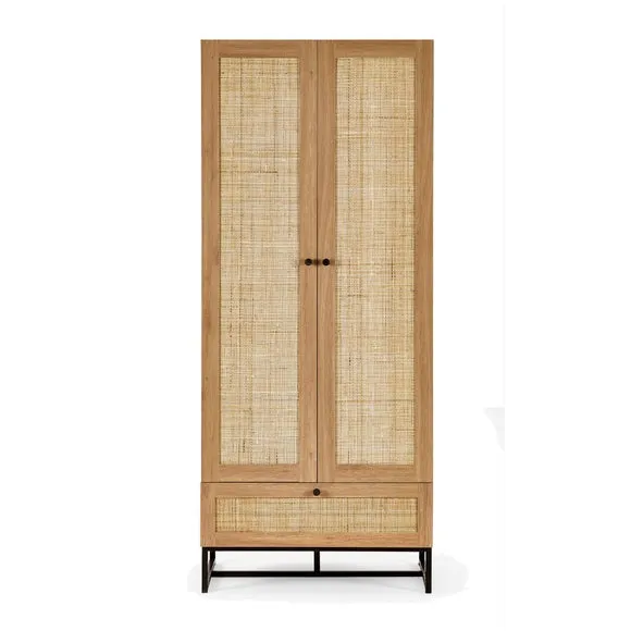Hollis Double 1 Drawer Wardrobe, Oak 5