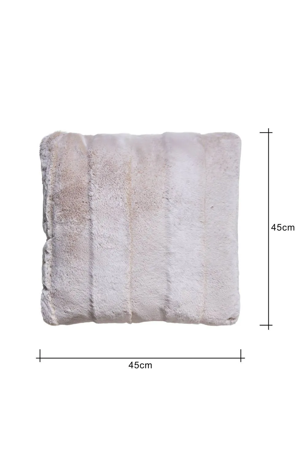 BHS Faux Fur Stripe Cushion in Natural 3
