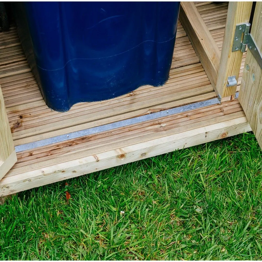 Buttercup Farm Shireburn Sextet Wheelie Bin Store, Timber, Fits 6 x 360L Wheelie Bins in Brown 5