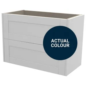 Duarti By Calypso Highwood 800mm Slimline 2 Drawer Wall Hung Vanity Unit - Midnight Blue