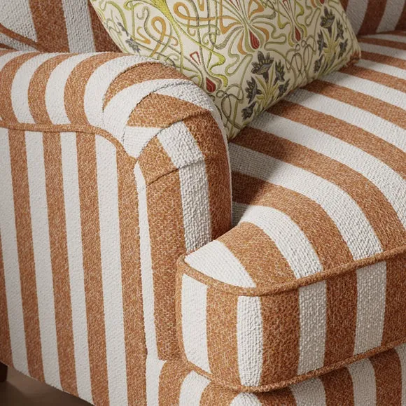 Beatrice II Striped Boucle Snuggle Chair 3
