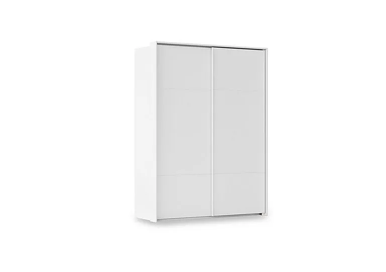 Haven 170cm 2 Door Slider Wardrobe with Décor Doors - Alpine White