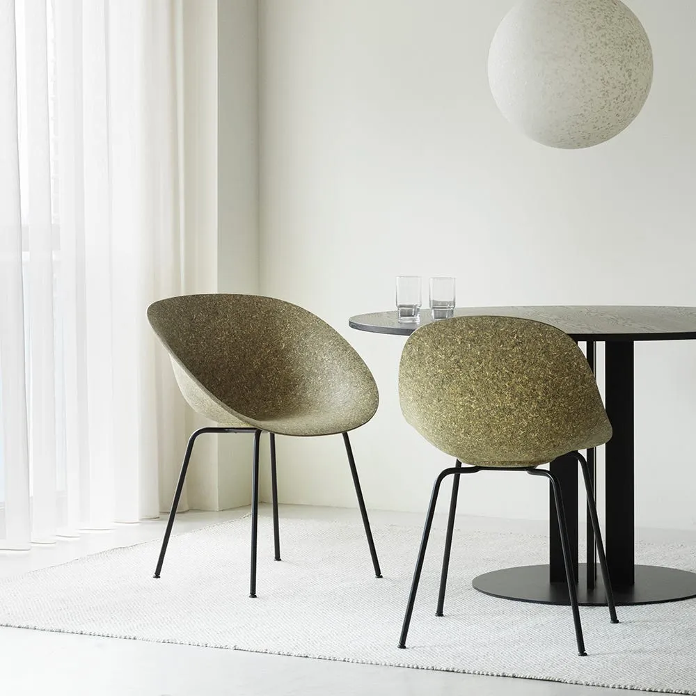 Normann Copenhagen Mat Armchair Black Steel Base in Seaweed 5