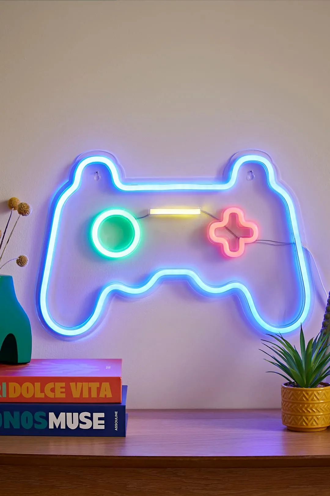ValueLights Games Controller Neon Blue Light Decoration