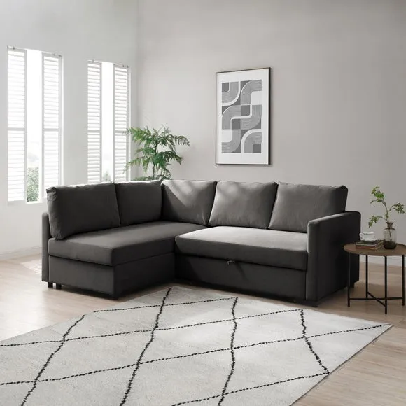 Miller Corner Double Sofa Bed, Chenille 2