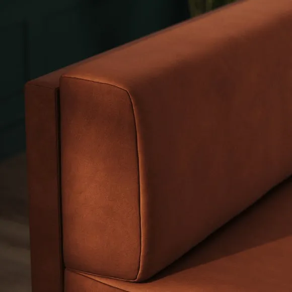 Mae Corner Dining Bench, Matte Plush Velvet 3
