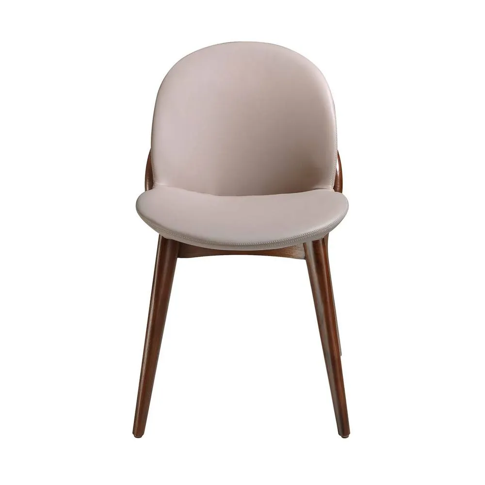 Angel Cerda Dark Mink Leatherette Dining Chair in Beige 2