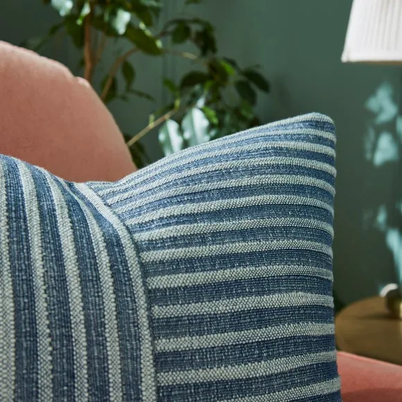 Woven Two Directional Stripe Cotton Square Cushion 3