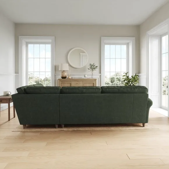 Flori Tonal Plush Chenille Corner Sofa 3