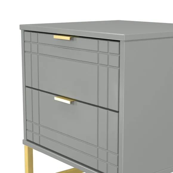 Darlton 2 Drawer Bedside Table 5