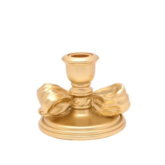 Hestia Gold Ribbon Candlestick Holder 2