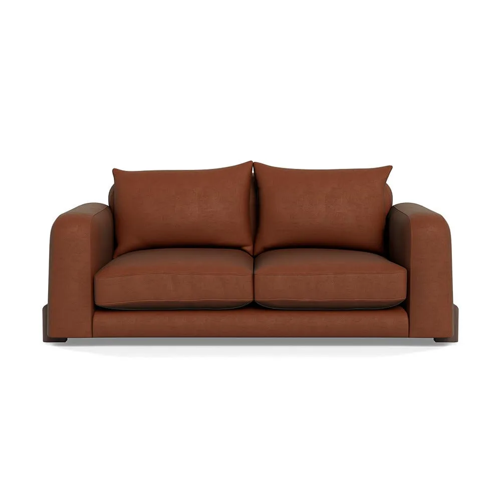 Heal's Nuvola 2 Seater Sofa Smart Luxe Velvet Tawny Walnut Stained Feet 1