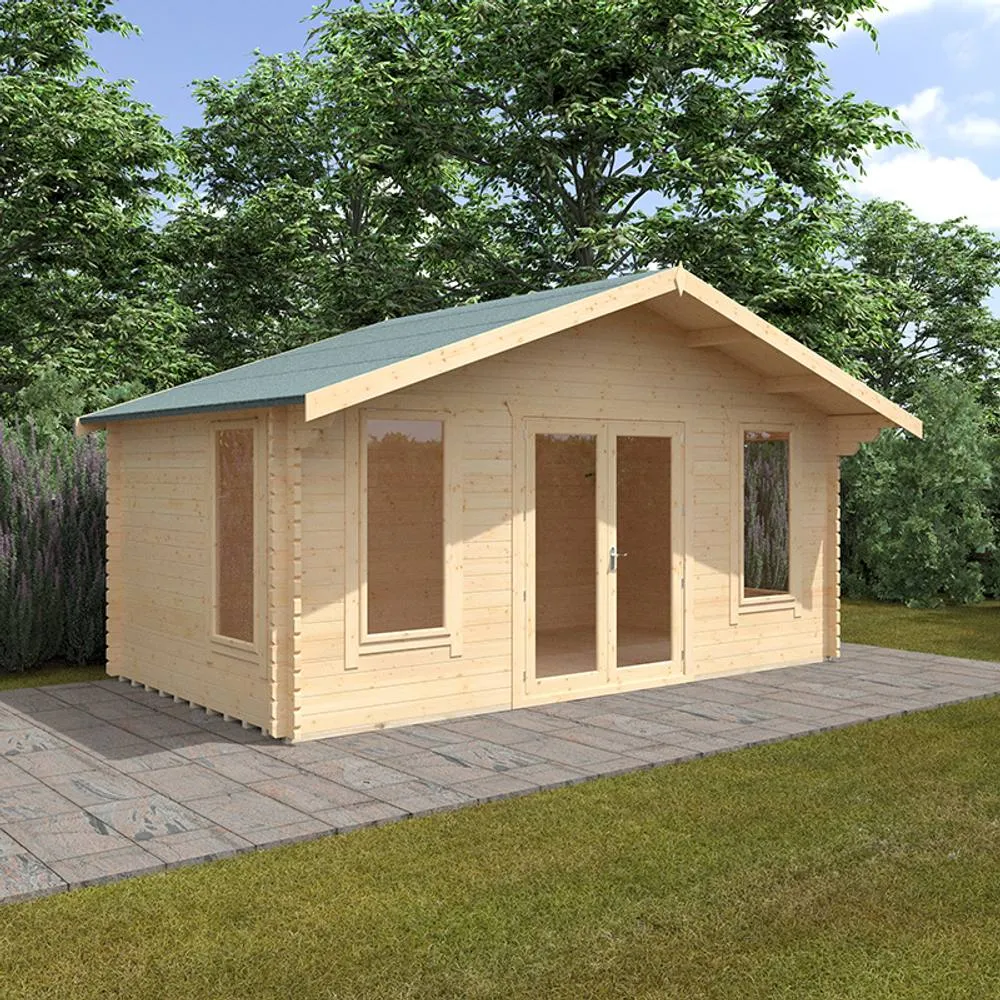 Buttercup Farm 10x18 The Sutton 44mm Cabin - L295 x W535 x H302.9 cm in Natural 2