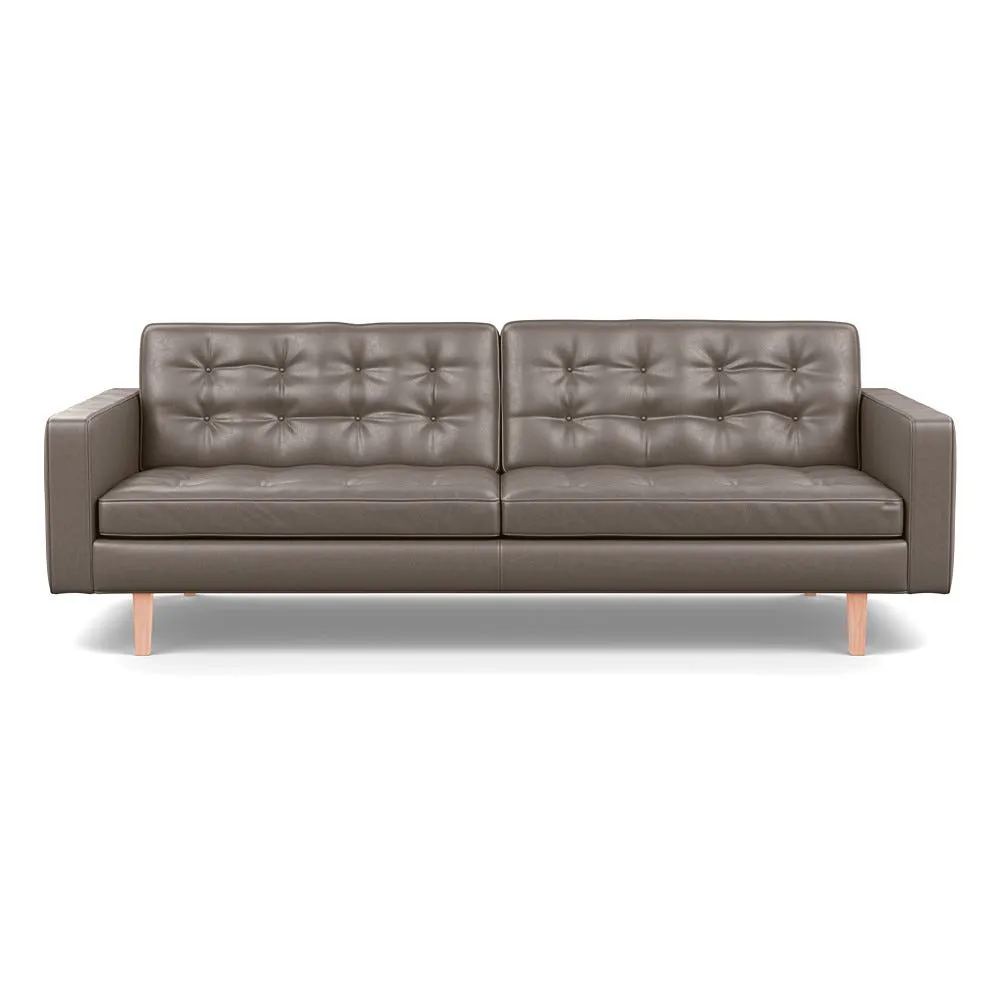 Heal's Hepburn 4 Seater Daino Leather Elephant Natural Feet 1