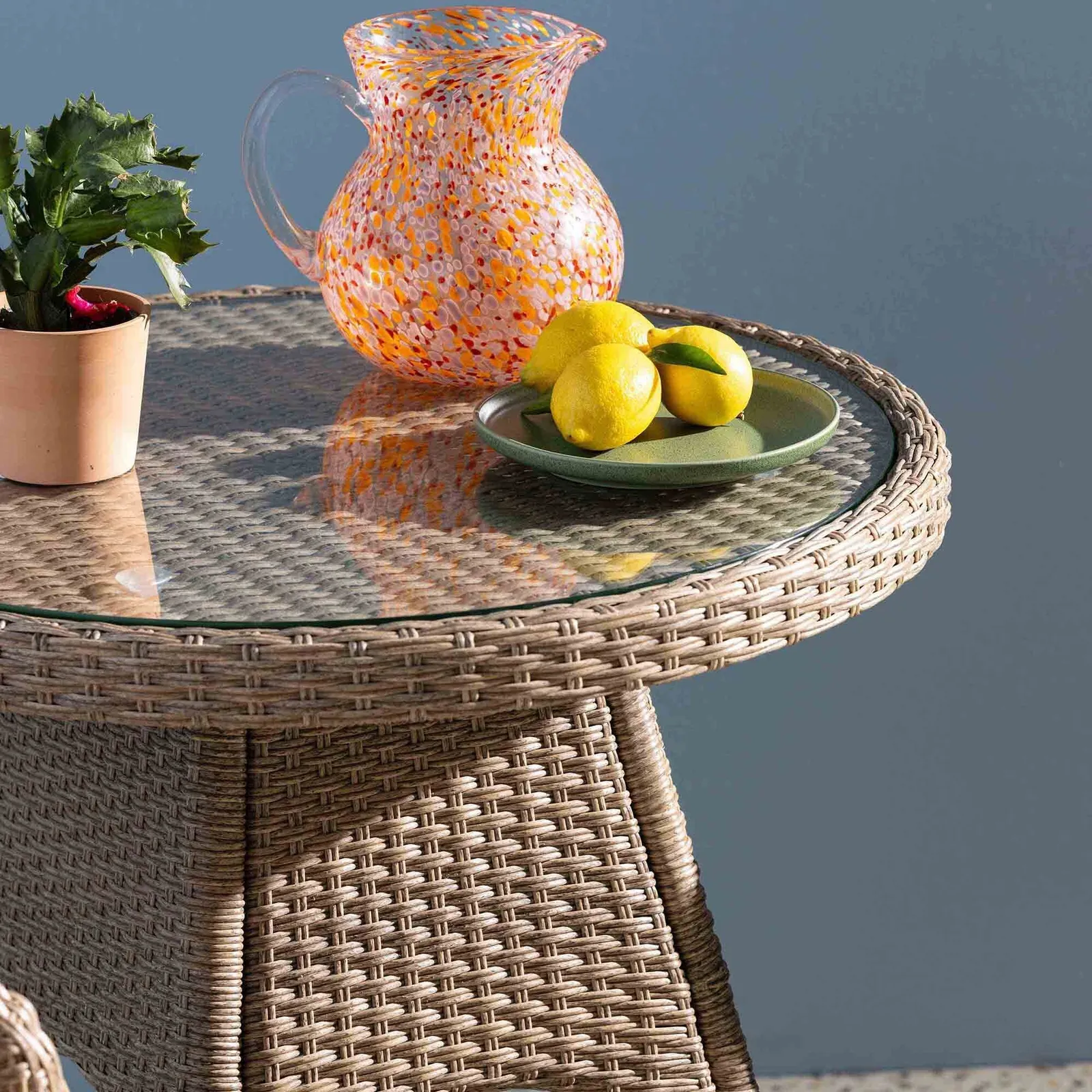 Lazise Bistro Set, Rattan, Brown | Barker & Stonehouse 2