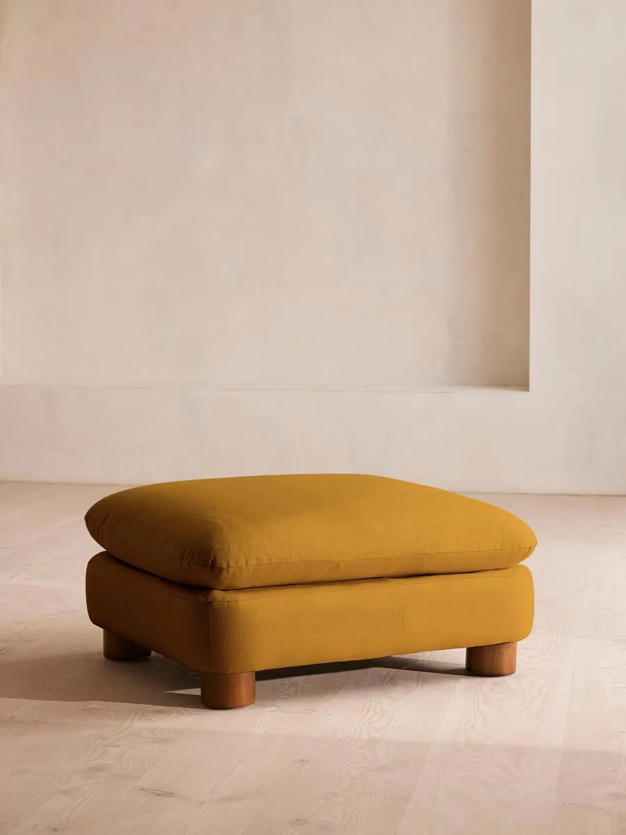 Vivienne Ottoman, Linen, Turmeric