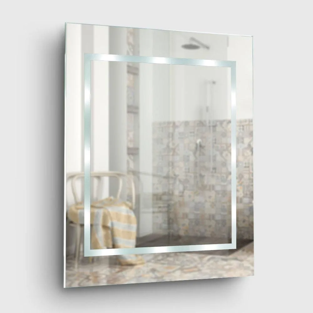ValueLights Mirror IP44 Bathroom Battery Operated Integrated Cool White LED Mirror Light in Silver 3