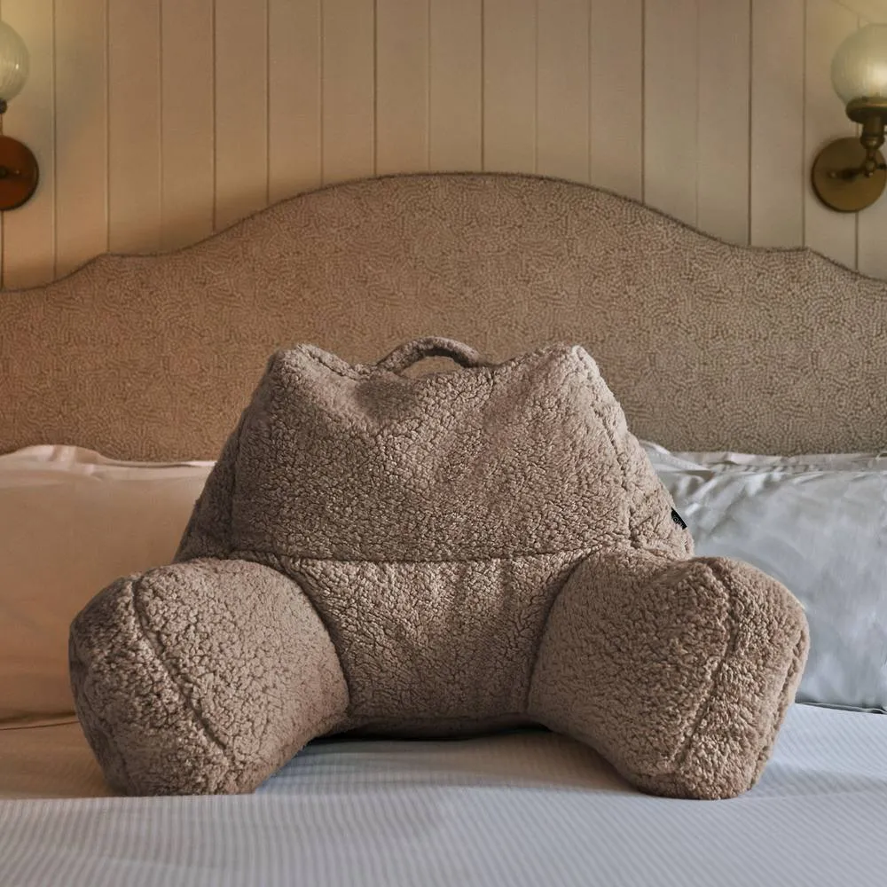 icon Soft Teddy Bear Cuddle Cushion Reading Support Pillow in Brown