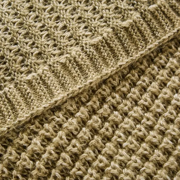 Waffle Knit Throw Blanket 130cm x 180cm 2