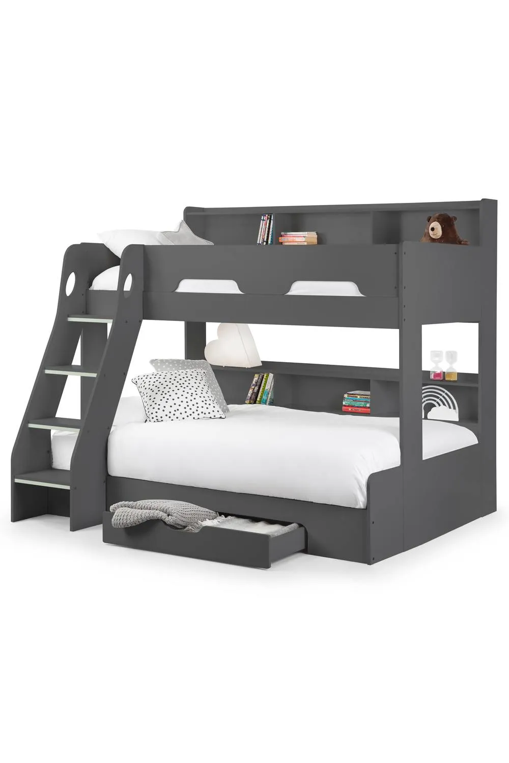 Julian Bowen Orion Triple Sleeper Bunk Bed in Dark Grey 3