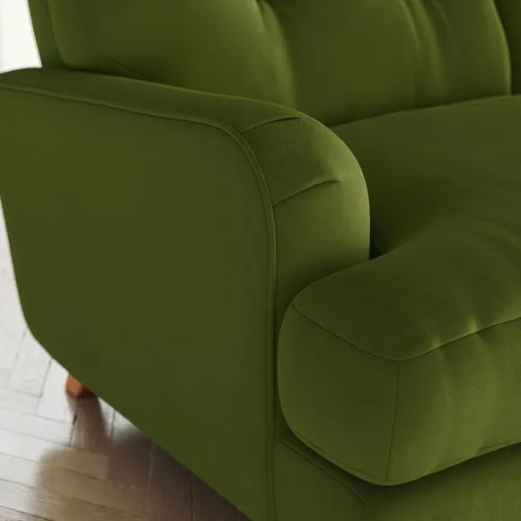 Martha Matte Plush Velvet 3 Seater Sofa 5