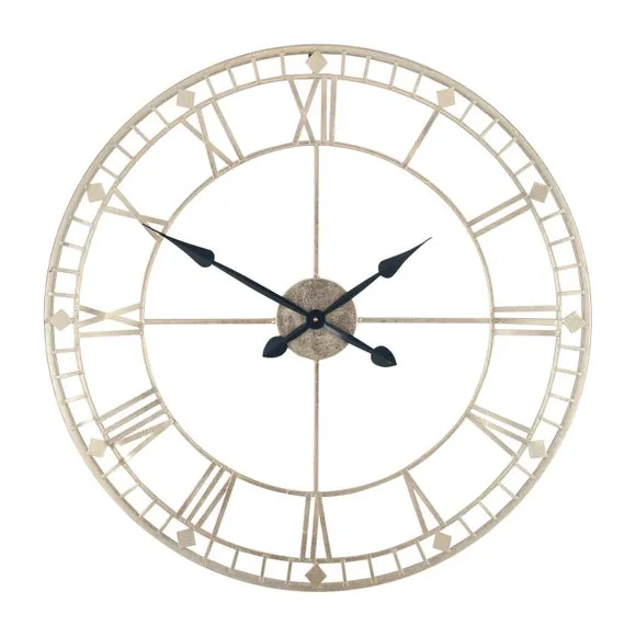 Antique Metal Skeleton Wall Clock 3