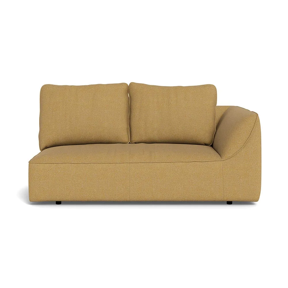 Heal's Morven Right Hand Facing 2 Seater Unit Boucle Tweed Citrine Black Feet