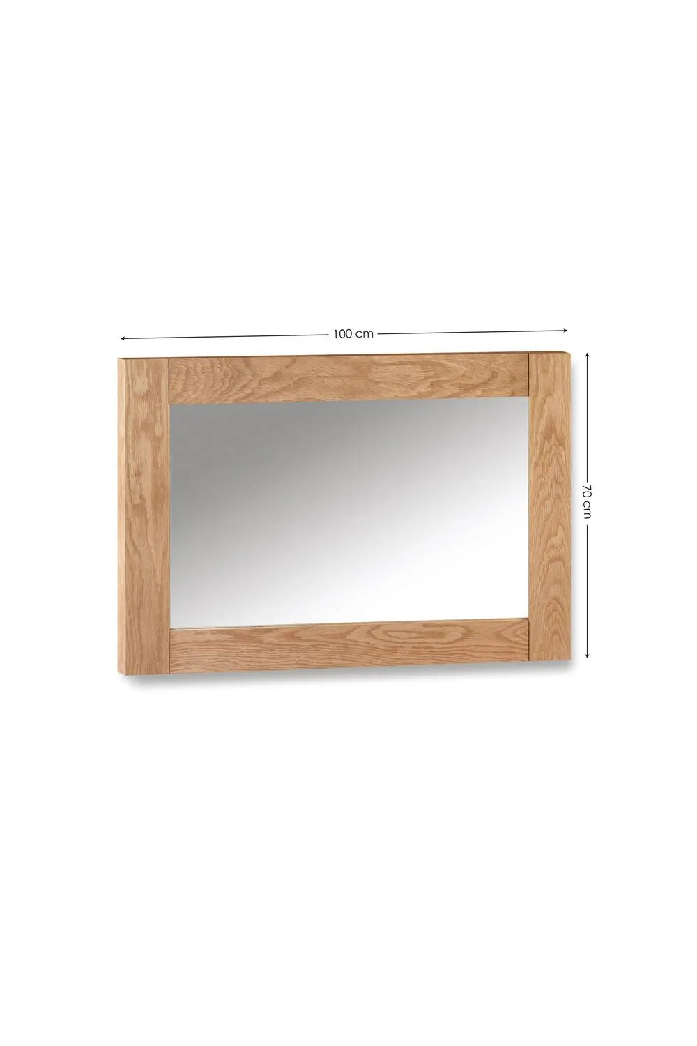Julian Bowen Marlborough Rectangular Wall Mirror in Light Oak 5