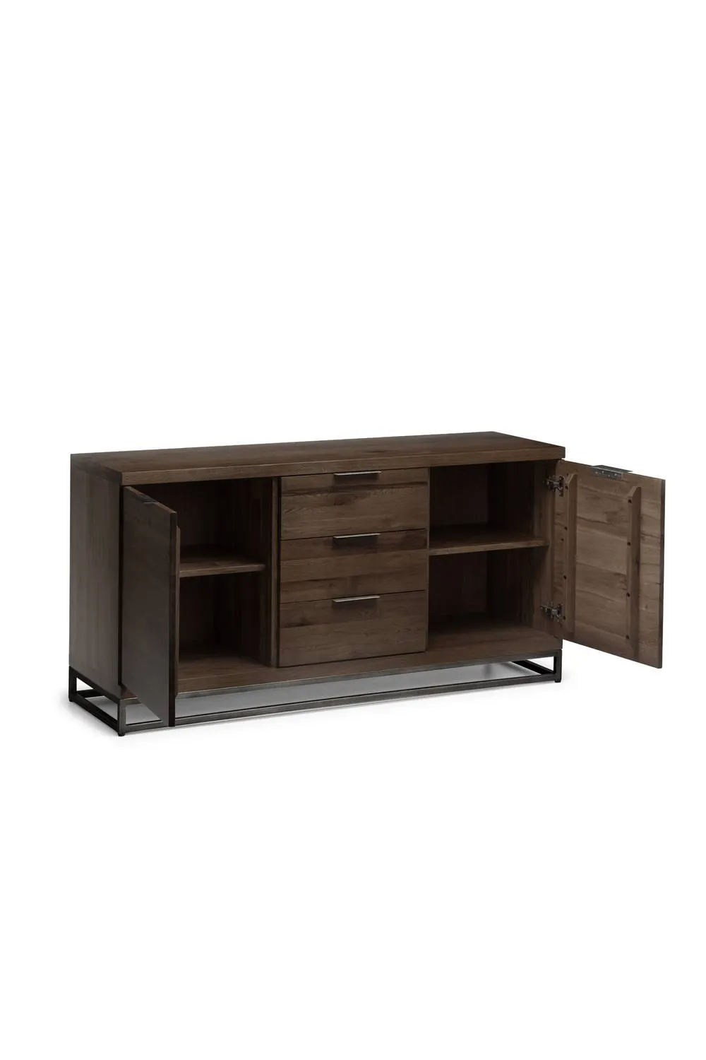 Julian Bowen Brooklyn 2 Door 3 Drawer Sideboard in Dark Brown 3