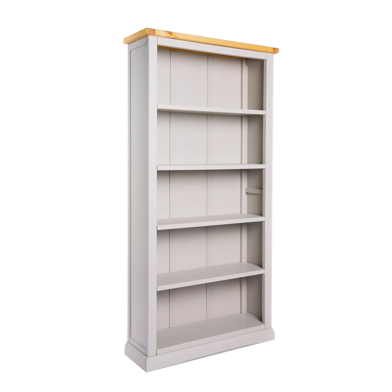 Cabinet Bits Bookcase with plinth 180x90x30cm in Light Grey 2