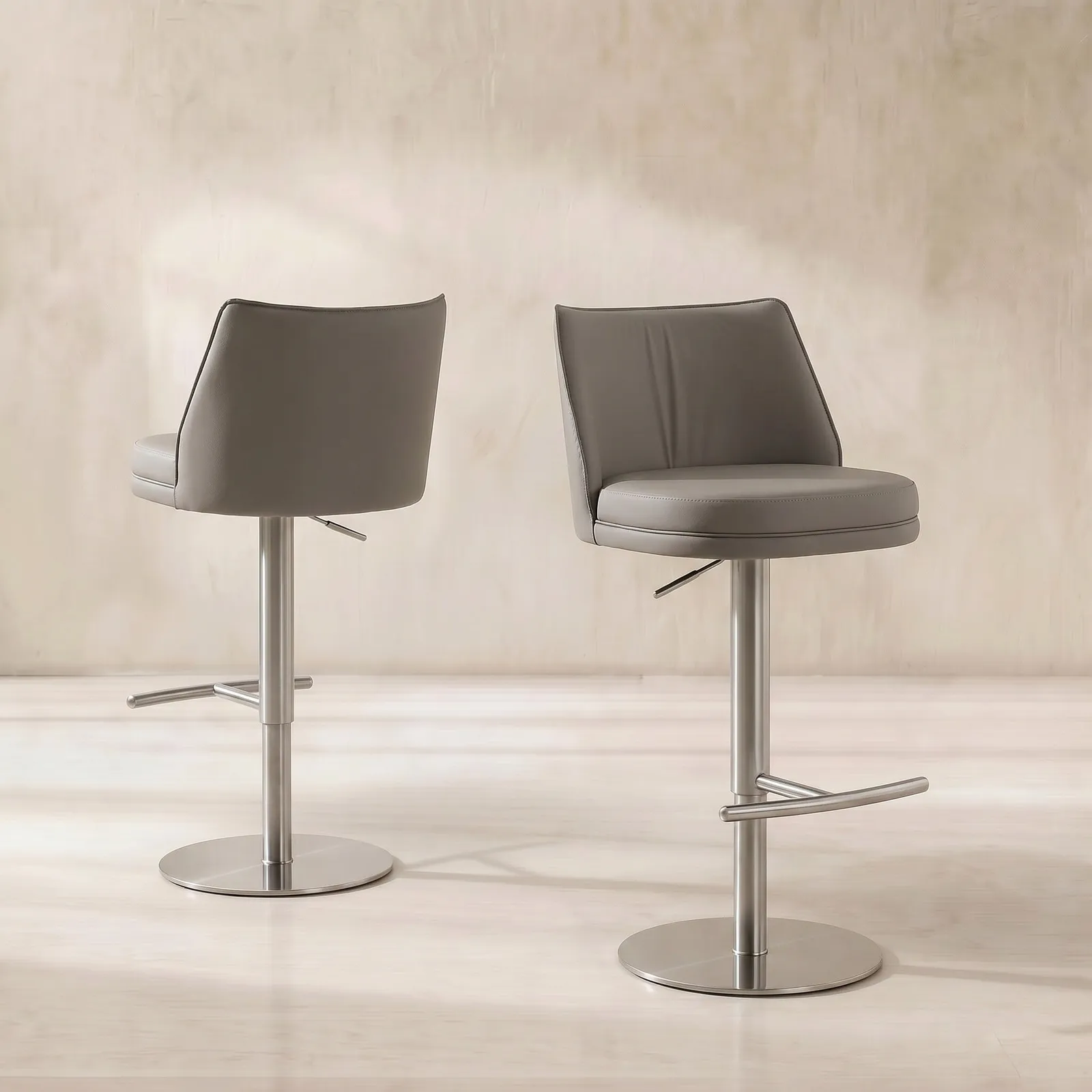 Albion Barstool, Grey Leather | Barker & Stonehouse
