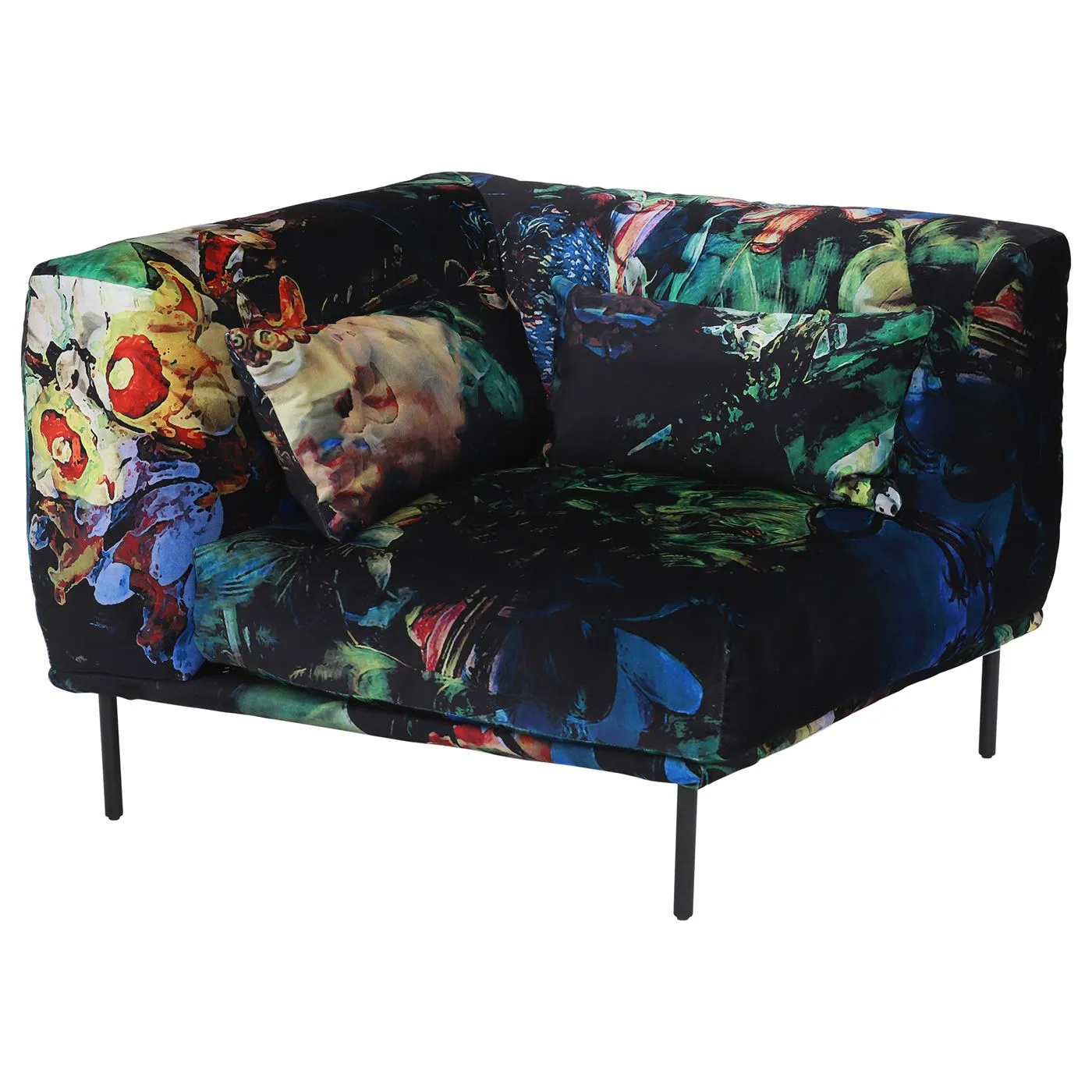 Timothy Oulton Sectional Studio Corner, Acid Jungle