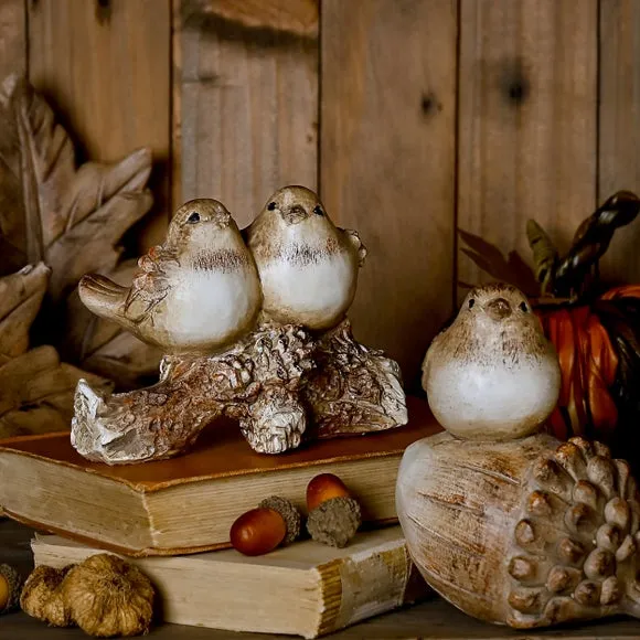 Country Living Wood Effect Birds on a Branch Ornament 5
