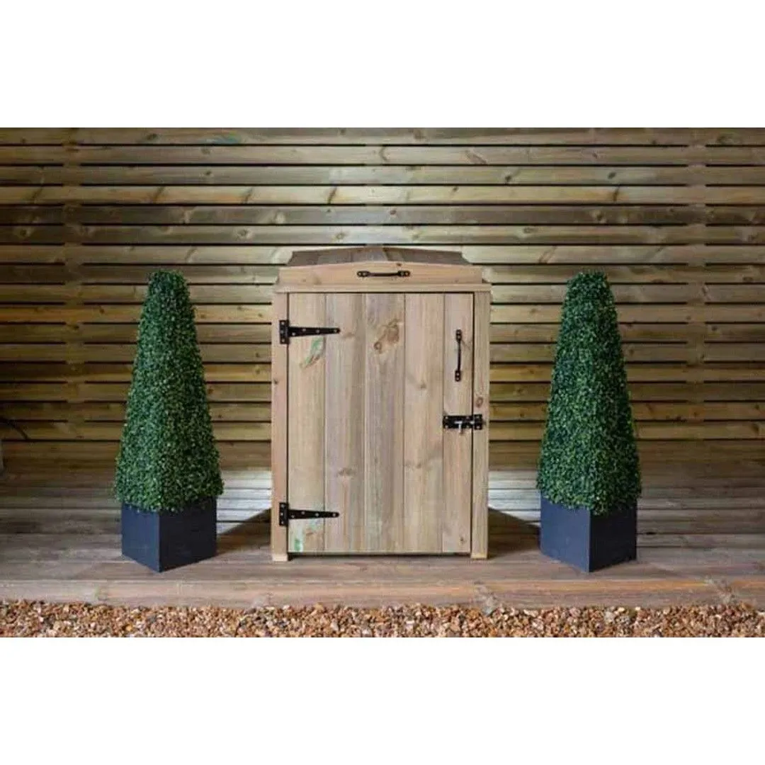 Buttercup Farm Paythorne Dustbin Store Single - Timber - L64 x W63 x H88 cm in Brown