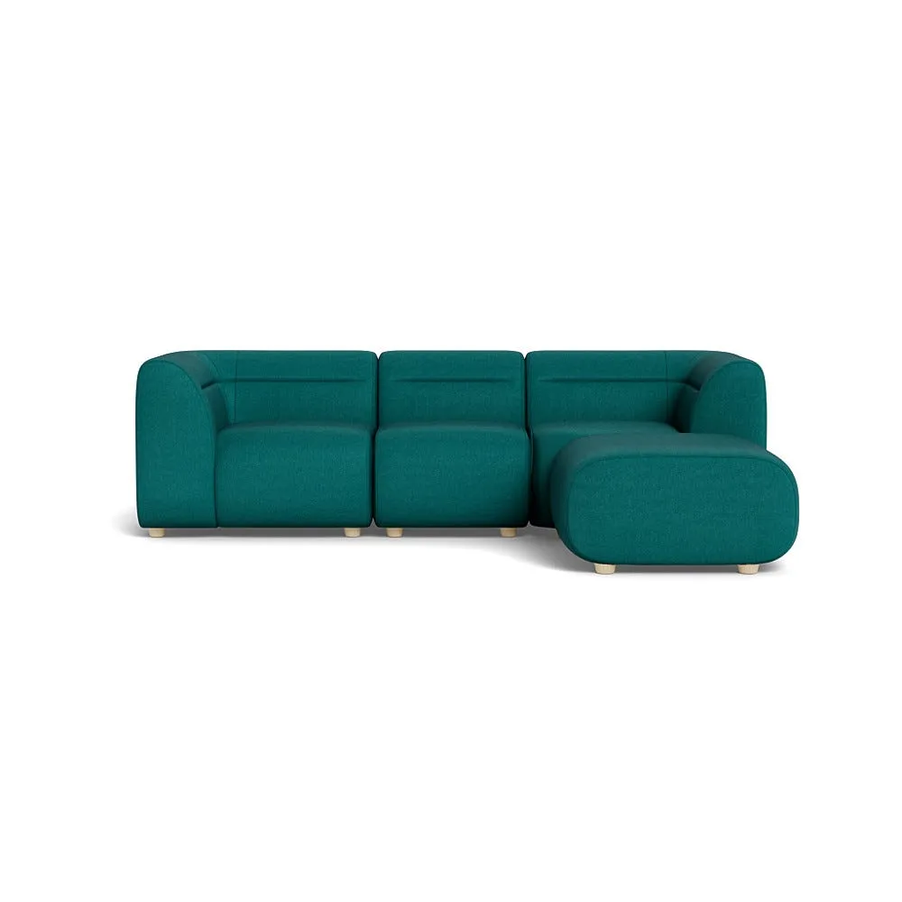 Heal's Lilli Right Hand Facing Corner Sofa Brushed Cotton Pine Natural Beech Feet 1