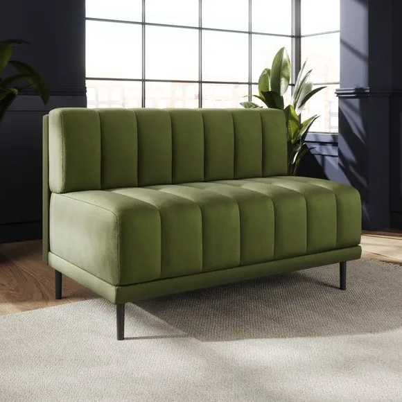 Amali Long Dining Bench, Matte Plush Velvet 2