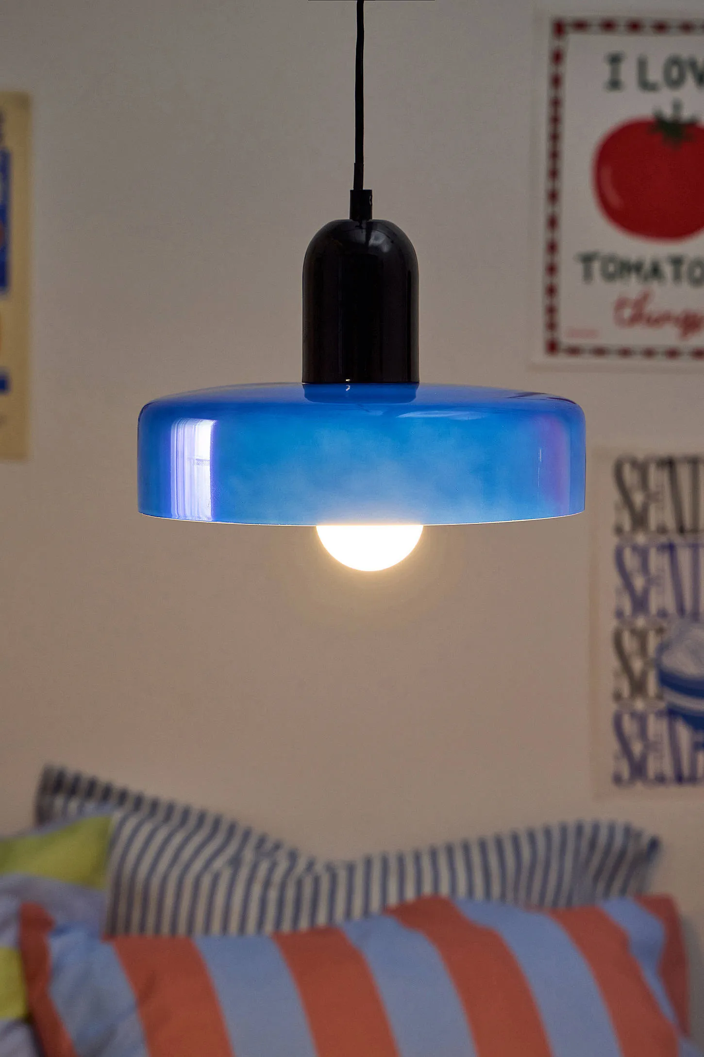 Scott Plug In Pendant Lamp - Blue 2
