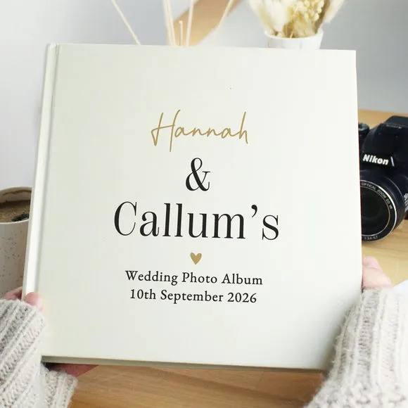 Personalised Free Text Square Wedding Photo Album 2