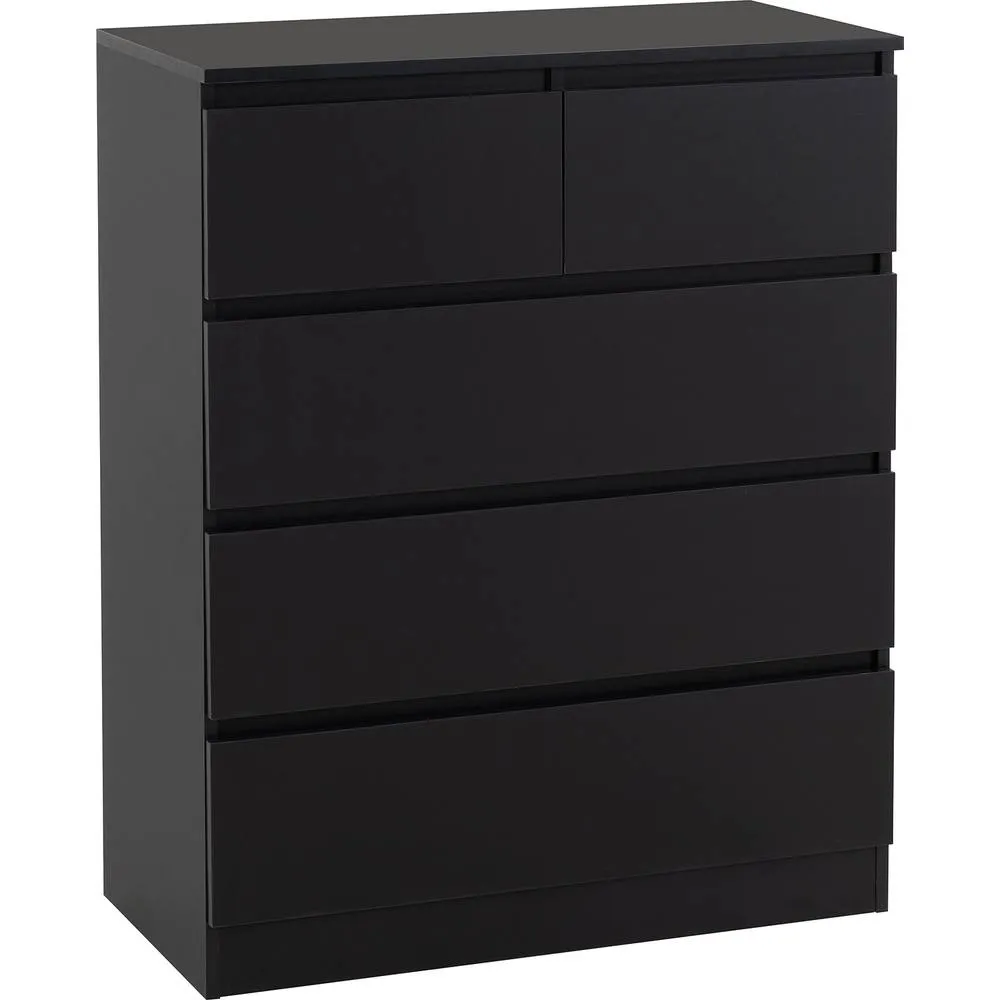 Seconique Malvern 3+2 Drawer Chest - Black 2