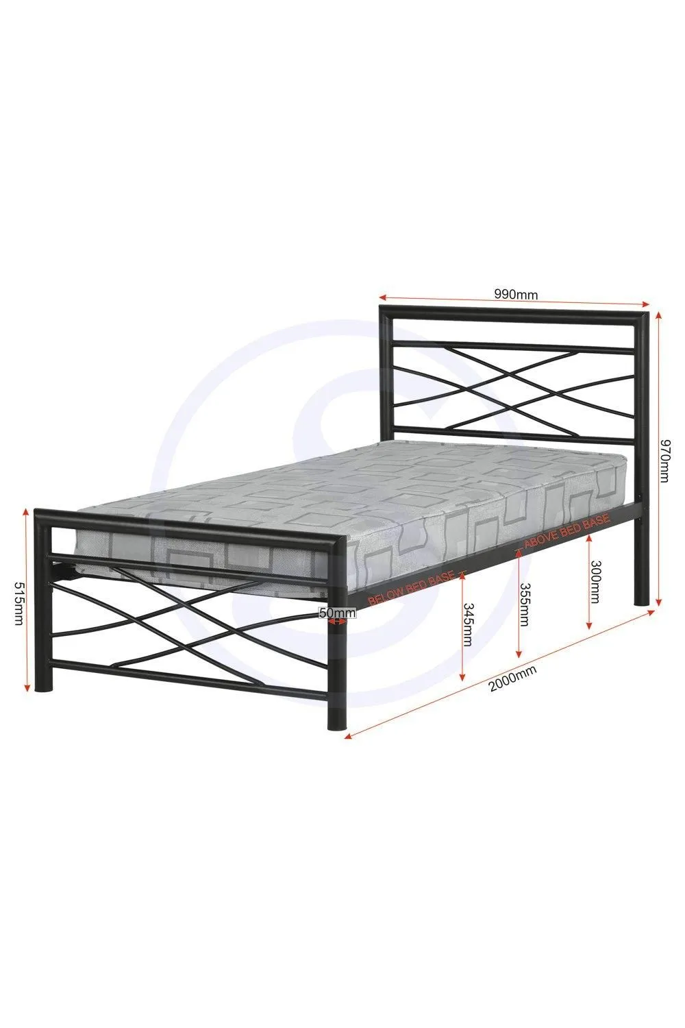 Seconique Kelly 3' Single Bed in Black 6