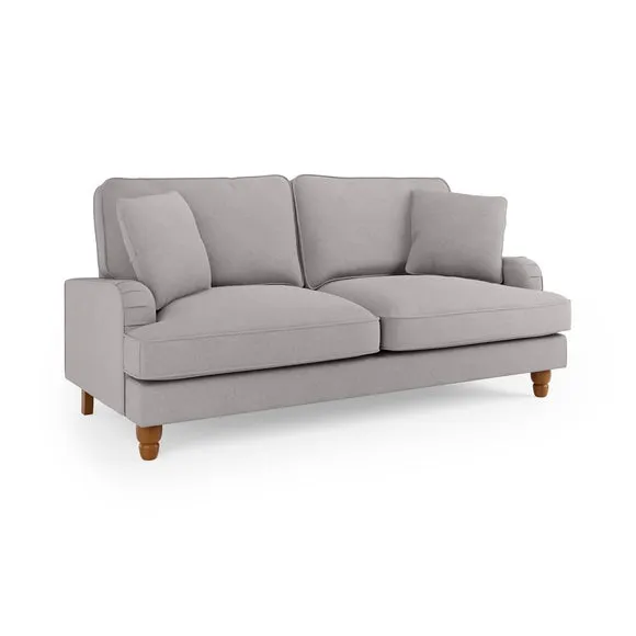 Beatrice Flatweave 3 Seater Sofa, Grey 6